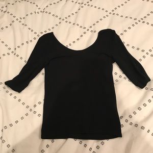 Black Shirt w/ Quarter-Length Sleeves